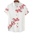 thumbnail image 1 of Japanese Aesthetic Cherry Blossom 3D Printed Men Shirt Man/Women Casual Fashion Short Sleeves Shirts Oversized Unisex Clothing, 1 of 5