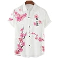 thumbnail image 1 of Japanese Aesthetic Cherry Blossom 3D Printed Men Shirt Man/Women Casual Fashion Short Sleeves Shirts Oversized Unisex Clothing, 1 of 6
