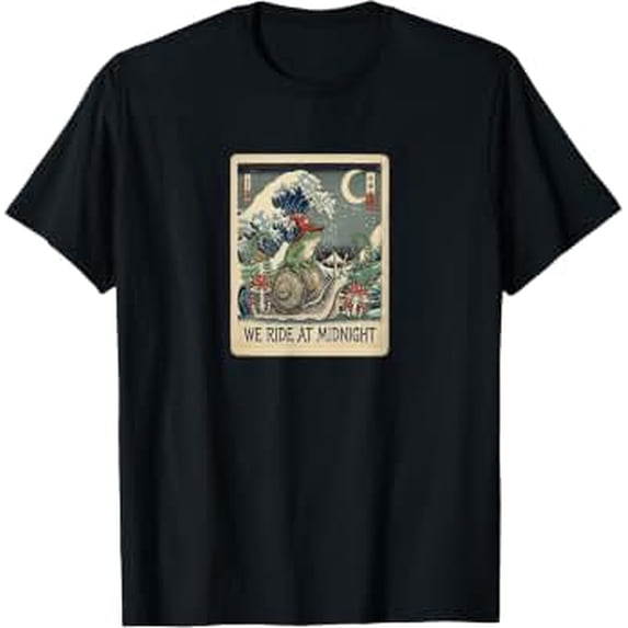 Japanese Aesthetic Frog Wizard Snail We Ride At Midnight Art Classic ...