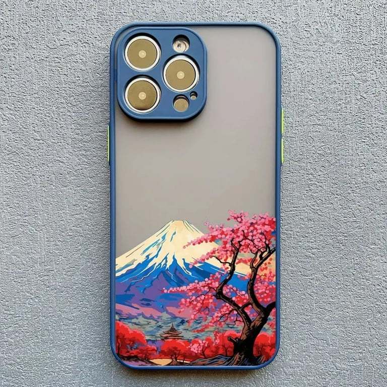 Japanese Aesthetic Mount Fuji Landscape Map Phone Case For