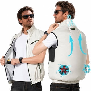 Japanese Air Conditioned Fan Jacket, Cooling Vest for Extreme Heat, Portable Cooling Clothing with Fans for Men