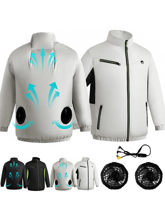 Japanese Air Conditioned Jacket, Cooling Fan Jacket Vest for Men Women, Portable Fan Jacket for Hot Weather Outdoor Work