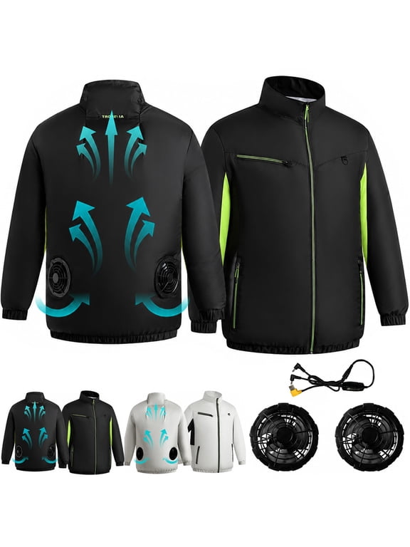 Japanese Air Conditioned Jacket, Cooling Fan Jacket Vest for Men Women, Portable Fan Jacket for Hot Weather Outdoor Work