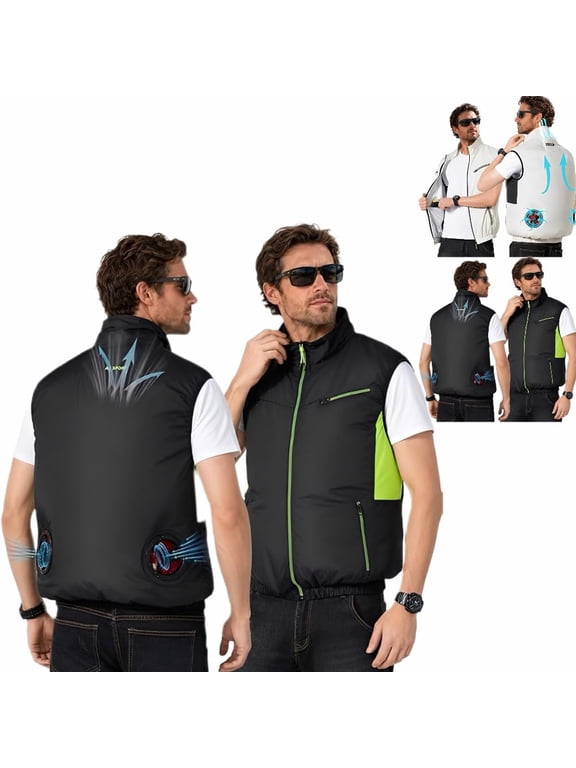 Japanese Air Conditioned Jacket, Cooling Jacket with Fan, Portable Fan Cooling Vest for Men & Women, Outdoor Hot Weather Work Gear