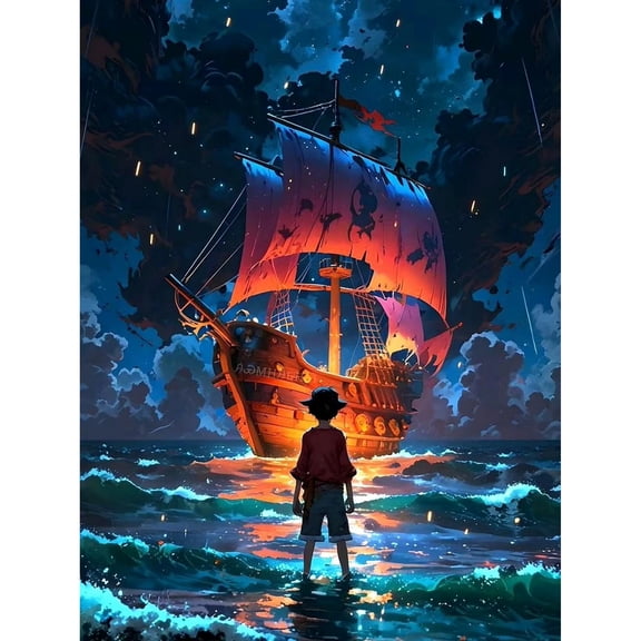 Japanese Anime Diamond Painting Set (for Adults) 5D DIY Anime Diamond Art Set (for Beginners) Round Full Diamond Diamond Painting Gem Art Crafts (Home Wall Decoration Gift)