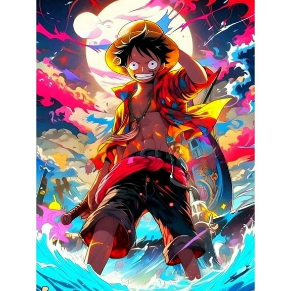 Japanese Anime Diamond Painting Set (for Adults) 5D DIY Anime Diamond Art Set (for Beginners) Round Full Diamond Diamond Painting Gem Art Crafts (Home Wall Decoration Gift)