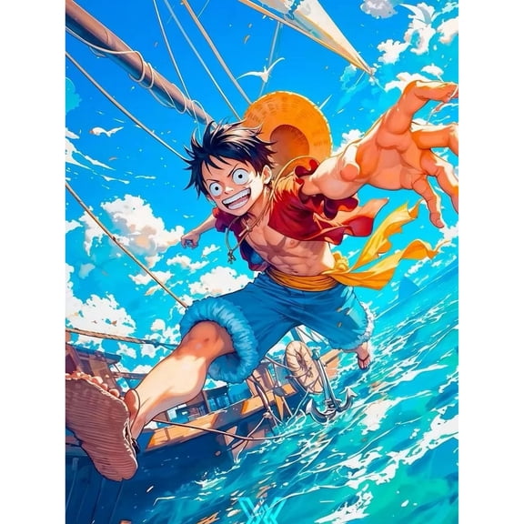 Japanese Anime Diamond Painting Set (for Adults) 5D DIY Anime Diamond Art Set (for Beginners) Round Full Diamond Diamond Painting Gem Art Crafts (Home Wall Decoration Gift)