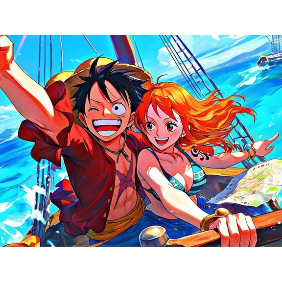 Japanese Anime Diamond Painting Set (for Adults) 5D DIY Anime Diamond Art Set (for Beginners) Round Full Diamond Diamond Painting Gem Art Crafts (Home Wall Decoration Gift)