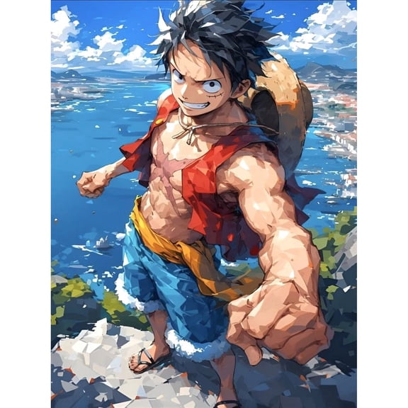 Japanese Anime Diamond Painting Set (for Adults) 5D DIY Anime Diamond Art Set (for Beginners) Round Full Diamond Diamond Painting Gem Art Crafts (Home Wall Decoration Gift)