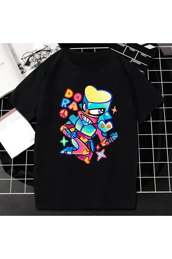 Japanese Anime JOJO Bizarre Adventure Graphic Print T Shirt Men Women Fashion Streetwear Short Sleeve T Shirt Unisex