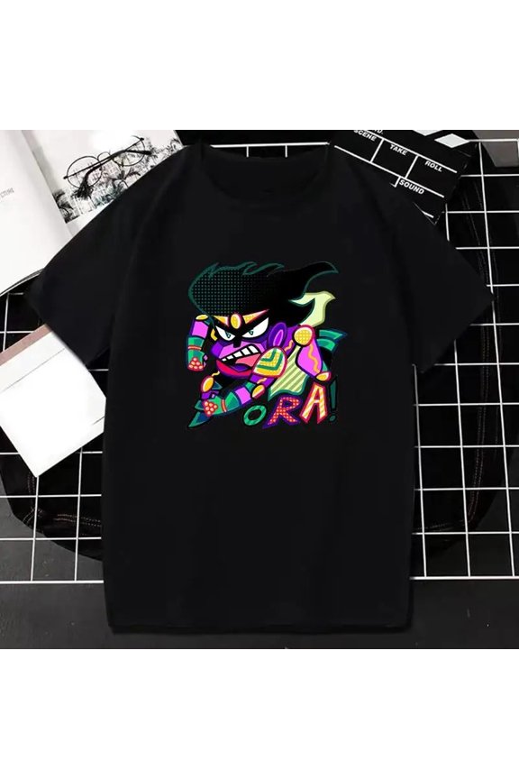 Japanese Anime JOJO Bizarre Adventure Graphic Print T Shirt Men Women Fashion Streetwear Short Sleeve T Shirt Unisex