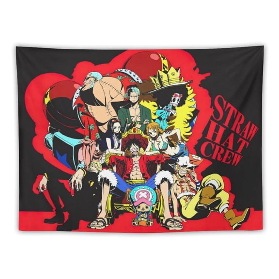 Japanese Anime Large Wall Tapestry,Lightweight Soft Peach Skin Velvet Fabric 100% Polyester,One Piece Decorative Wall Hanging for Living Room Bedroom Dorm