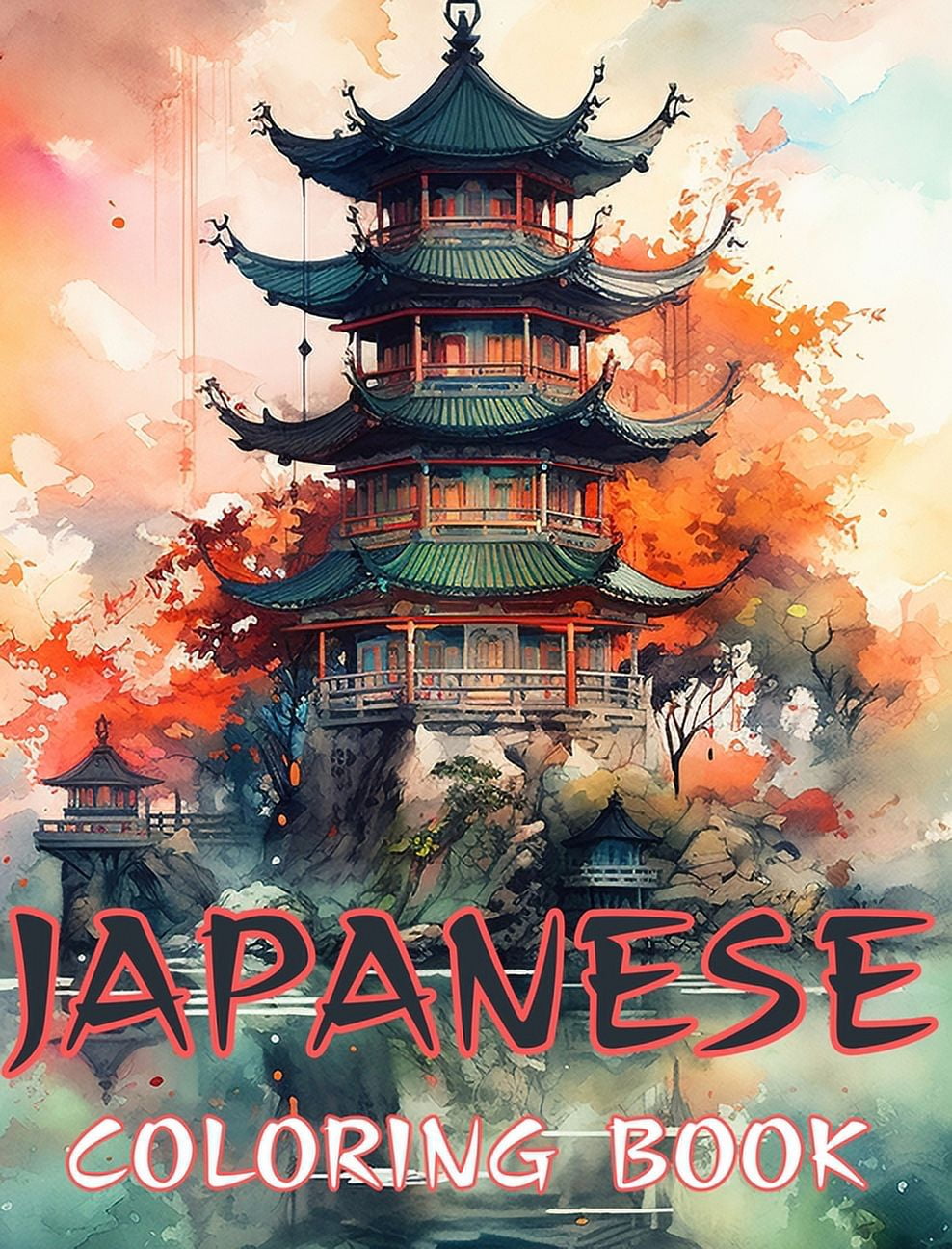Japanese Art Adult Coloring Book, Beautiful Illustrations Color — free download