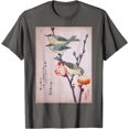 thumbnail image 1 of Japanese Art Birds on Cherry Blossom Japanese Softstyle T-Shirt for Men Women Kids,Charcoal Color,Size L, 1 of 5