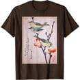thumbnail image 1 of Japanese Art Birds on Cherry Blossom Japanese Softstyle T-Shirt for Men Women Kids,Dark Chocolate Color,Size M, 1 of 5