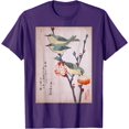thumbnail image 1 of Japanese Art Birds on Cherry Blossom Japanese Softstyle T-Shirt for Men Women Kids,Purple Color,Size 2XL, 1 of 5