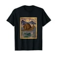 thumbnail image 1 of Japanese Art Design Slug Gift Snail Black T-Shirt, 1 of 5