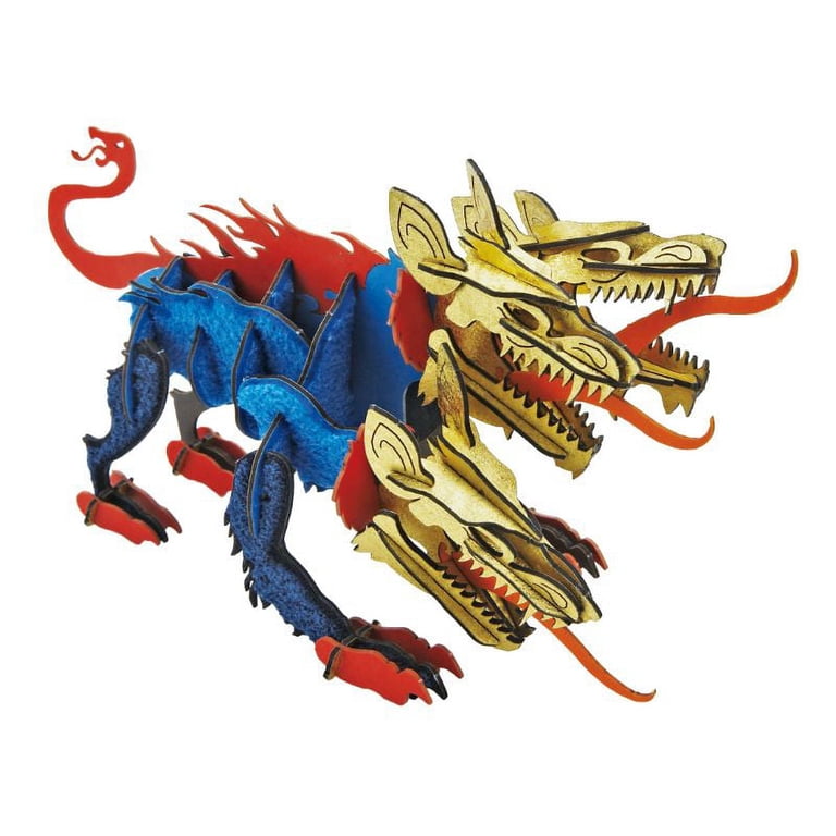 Japanese Art of Paper Craft Fantasy World Three Heads Cerberus 61