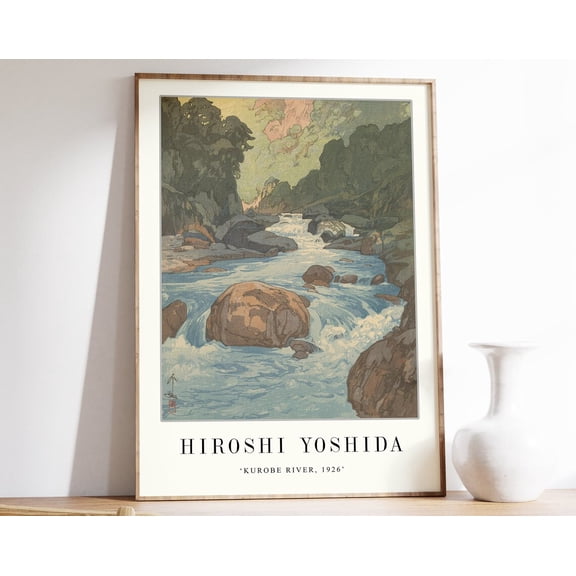 Japanese Art Poster, Hiroshi Yoshida Poster, Japanese Wall Art, Kurobe River, Asian Decor, Floral Print Wall Art, Modern Wall Decor, 8x12 UNFRAMED