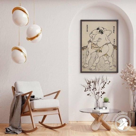 Japanese Art Print Sumo Wrestler Sumo Art Print Vintage Poster Japan Artwork Art