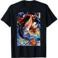 thumbnail image 1 of Japanese Art Samurai Aesthetic Koi Fish Graphic Design Softstyle Unisex T-Shirt Men Women Kids, 1 of 5
