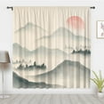 thumbnail image 1 of Japanese Art Style Window Curtains, Modern Minimalism The waves eye Window Treatment Blackout Curtains Bedroom living room privacy Decor(Rod pocket), 1 of 5