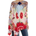 thumbnail image 1 of Japanese Art T Shirts Kimono Pattern Casual Loose Long Sleeve T-Shirt Pretty Printed Tees Ladies Tops Big Size 4XL XL, 1 of 7