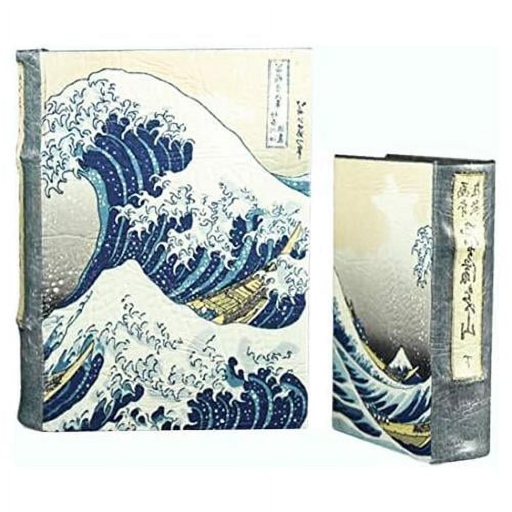 Japanese Art"The Great Wave" Book Box Set Of 2 Decorative Books Nesting Book Boxes Japanese