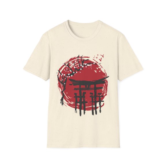 Japanese Art Tree Temple Moon Men Women Shirts