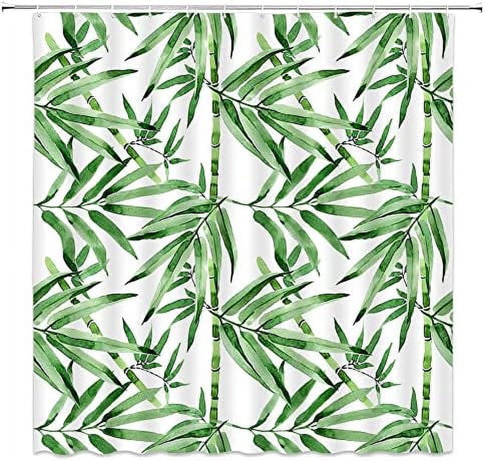 Japanese Bamboo Shower Curtain Asian Ink Painting Vintage Black Bamboo