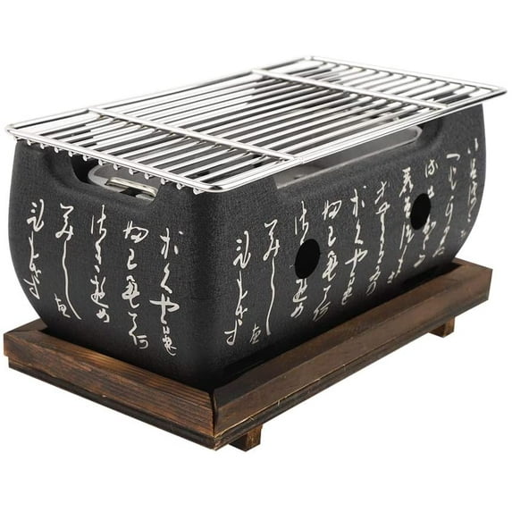 Japanese Barbecue Grill, Portable Barbecue Stove, Tabletop Food Charcoal Stove for Yakiniku, Takoyaki, Robata, Yakitori