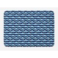 thumbnail image 1 of Japanese Bath Mat, Abstract Clouds Ornament Essential Shapes Pattern, Plush Bathroom Decor Mat with Non Slip Backing, 29.5" X 17.5", Indigo Deep Sky Blue, by Ambesonne, 1 of 2