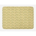 thumbnail image 1 of Japanese Bath Mat, Eastern Nature Floral Pattern with Chrysanthemum Blossoms, Plush Bathroom Decor Mat with Non Slip Backing, 29.5" X 17.5", Sage Green Pale Mustard, by Ambesonne, 1 of 2