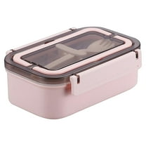Japanese Bento Lunch Box 2 Layer Microwave Safe Food Container Portable Meal Prep - Separate Compartments Outdoor Activities(A)