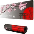 thumbnail image 1 of Japanese Black and White Cherry Blossom Large Gaming Mouse Pad XL,with Stitched Edges Long Extended Waterproof Desk Mat Non Slip Mousepad 31.5 X 11.8 Inch, 1 of 6