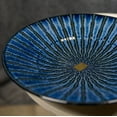 thumbnail image 1 of Japanese Blue Cascading Water Reduction Glazed Ceramic Shallow Bowls Pack Of 2, 1 of 7