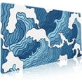 thumbnail image 1 of Japanese Blue and White Wave Gaming Mouse Pad XXL Anime Sea Texture Extended Large Desk Mat Big Mousepad Non-Slip Rubber Base Stitched Edge Long Mousepad for Desktop PC Computer Gamer, 35.4 x 15.7 in, 1 of 6