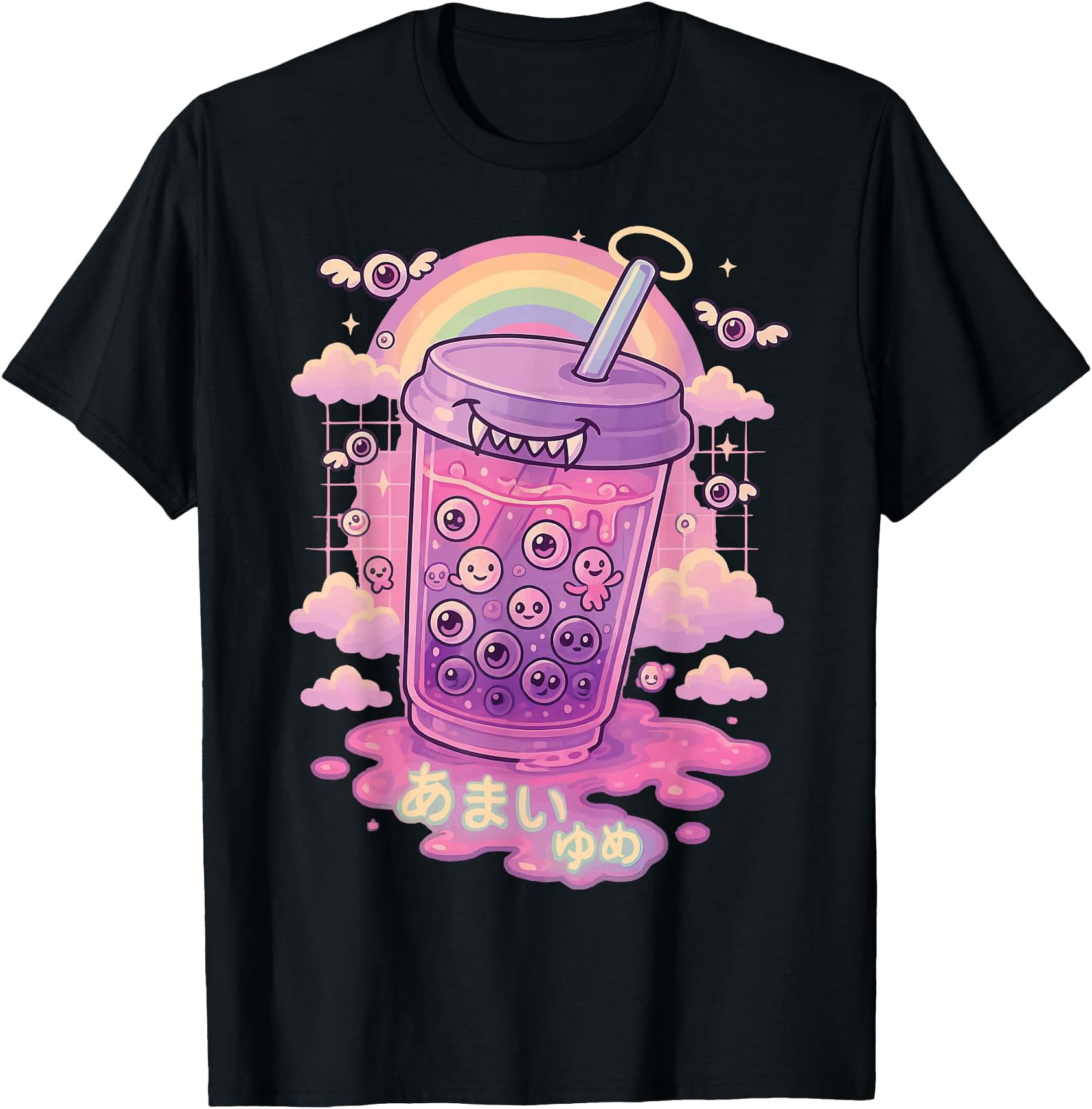 Japanese Boba Weirdcore Aesthetic Pastel Goth T-Shirt - Walmart.com