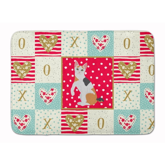Japanese Bobtail Cat Love Machine Washable Memory Foam Mat