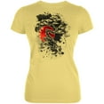 thumbnail image 1 of Japanese Bonsai Tree Ink Splatter Juniors Soft T Shirt Yellow MD, 1 of 1