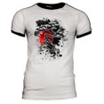 thumbnail image 1 of Japanese Bonsai Tree Ink Splatter Mens Soccer Jersey T Shirt White-Black SM, 1 of 1
