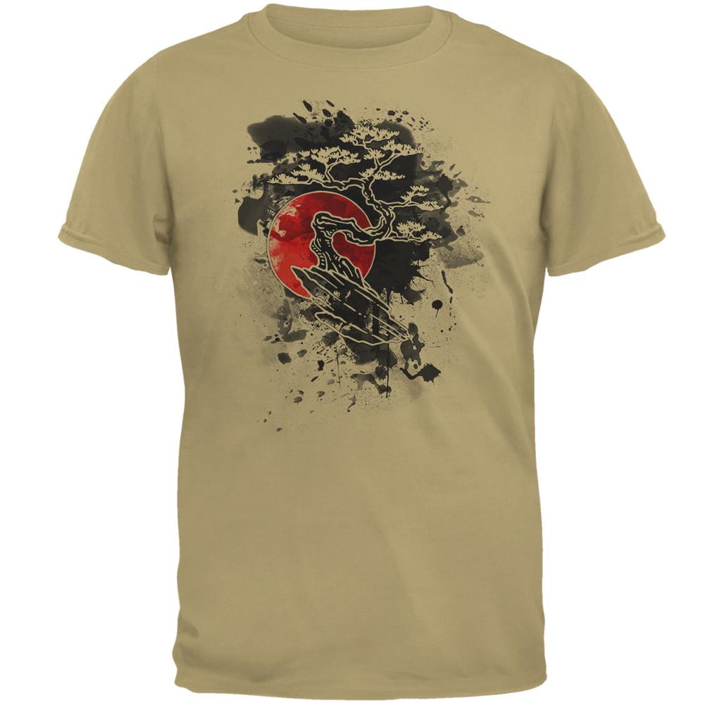 Japanese Bonsai Tree Ink Splatter Mens T Shirt - Walmart.com