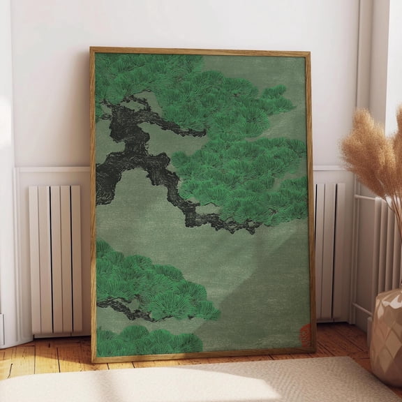 Japanese Bonsai Tree Print, Vintage Abstract Nature Poster, Minimalist Tree Poster, Asian Inspired Decor, Japandi Home Decor UNFRAMED PAPER POSTER, Home Decor, Vintage Gift, Living Room Dercor