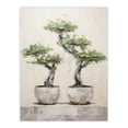 thumbnail image 1 of Japanese Bonsai Trees In Pots Oil Painting Pallet Knife Neutral Tone Textured Tree Artwork Unframed Wall Art Print Poster Home Decor Premium, 1 of 5