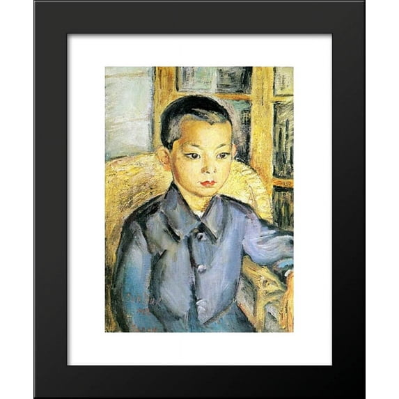 Japanese Boy 20x24 Framed Art Print by David Burliuk