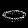 thumbnail image 1 of Unisex Stainless Steel Cuban Chain Bracelet with Japanese Buckle Round Grinding Design Bracelet for Men and Women, 1 of 7