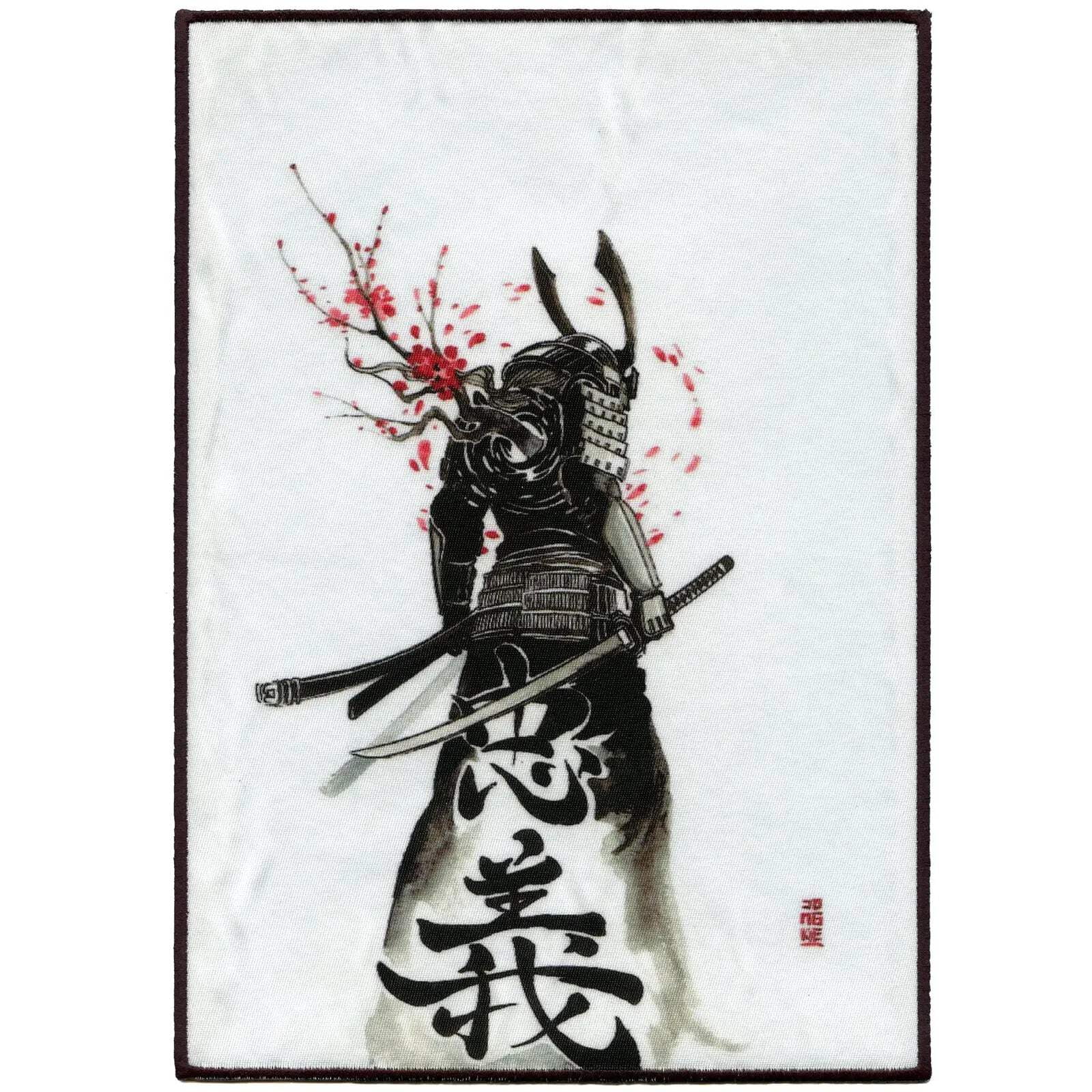 Samurai Back Patch Japanese Bushi Samurai Back Patch FotoPatch Cherry Blossoms XL ...