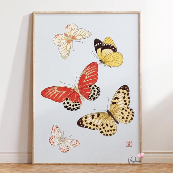 Japanese Butterfly Insect Wall Decor