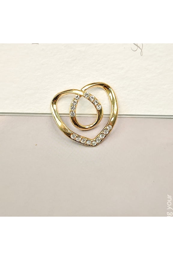 Japanese Button Fashion Accessory, Usavan Metal Heart-Shaped Knot Buckle for T-Shirts Belts Scarves, Adjustable Multi-Purpose Decorative Clasp in 2 Colors