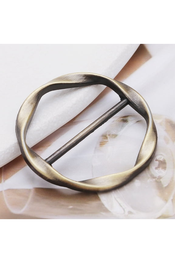 Japanese Button Knot Buckle, Gaqring Fashion Metal Adjustable T-Shirt Belt Scarf Buckle, 7 Colors Multi-Purpose Decorative Accessory for Women's Clothing